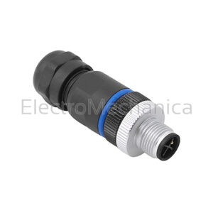 121305-01-001 POWER CONNECTOR; M12 4PIN+E; MALE EM