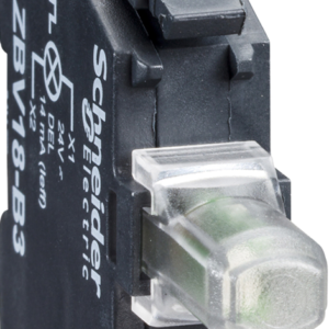 Harmony XB4, Light block for head Ø22, white, integral LED, screw clamp terminal, 24…120 V AC/DC