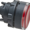 Harmony XB5, Illuminated push button head, plastic, flush, red, Ø22, spring return, plain lens integral LED
