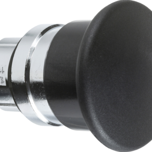 Harmony XB4, Mushroom push button head Ø40, metal, black, Ø22, spring return
