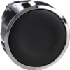 Harmony XB4, Push button head, metal, flush, black, Ø22, spring return, unmarked