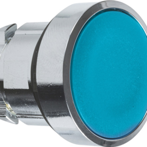 Harmony XB4, Push button head, metal, flush, blue, Ø22, spring return, unmarked