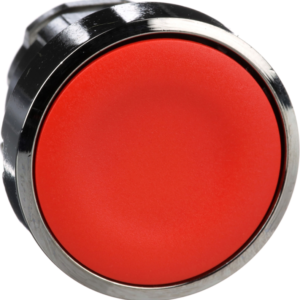 Harmony XB4, Push button head, metal, flush, red, Ø22, spring return, unmarked