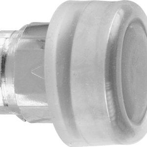 Harmony XB4, Push button head, metal, projecting, black, Ø22, spring return, booted, unmarked