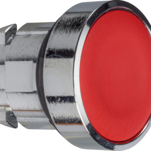 Harmony XB4, Push button head, metal, red, flush, Ø22, push-push, unmarked