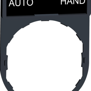 legend holder 30 x 40 mm with legend 8 x 27 mm with marking AUTO-HAND