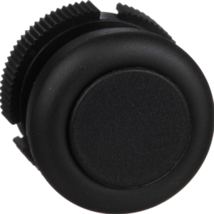 Harmony XAC, Push button head, plastic, black, booted, spring return