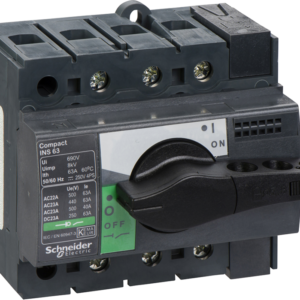 switch disconnector, Compact INS63 , 63 A, standard version with black rotary handle, 3 poles