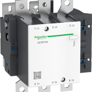 TeSys F contactor, 3P(3 NO)-AC-3 <= 440V 115A with coil LX9, 24-600VAC 40/400Hz, LX4, 24-460VDC, LXE, 100-250VAC 50/60Hz or 100…380VDC
