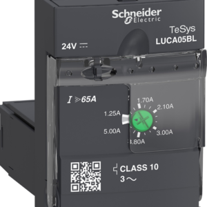 Standard control unit, TeSys U, 1.25-5A, 3P motors, thermal magnetic protection, class 10, coil 24V DC