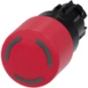 EMERGENCY STOP mushroom pushbutton, illuminable, 22 mm, round, plastic, red, 30 mm, positive latching, acc. to EN ISO 13850, rotate-to-unlatch