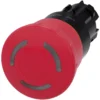 EMERGENCY STOP mushroom pushbutton, illuminable, 22 mm, round, plastic, red, 40 mm, positive latching, acc. to EN ISO 13850, rotate-to-unlatch