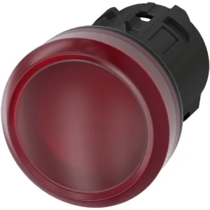 Indicator lights, 22 mm, round, plastic, red, lens, smooth