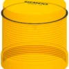 Single-flash light element, w. built-in electronic flash, yellow, 24 V DC, Diameter 70 mm