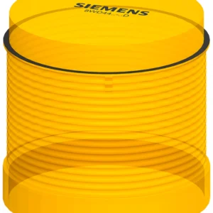 Single-flash light element, w. built-in electronic flash, yellow, 24 V DC, Diameter 70 mm