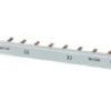 Pin busbar touch-safe, 16 mm2 1-phase, 214 mm long can be cut, with end caps