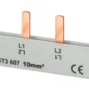 Pin busbar touch-safe, 16 mm2 2-phase, 214 mm long can be cut, with end caps
