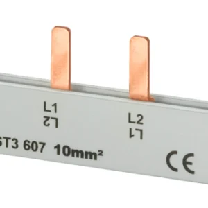 Pin busbar touch-safe, 16 mm2 2-phase, 214 mm long can be cut, with end caps