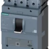circuit breaker 3VA2 IEC frame 630 breaking capacity class C Icu=110kA @ 415V 3-pole, starter protection ETU310M, I, In=500A without overload protection short-circuit protection Ii=3...15 x In nut keeper kit