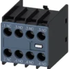 Auxiliary switch Front side, 3 NO + 1 NC Current path 1 NC, 1 NO, 1 NO, 1 NO For 3RH2 and 3RT2 Screw terminal .1/.2, .3/.4, .3/.4, .3/.4