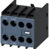 Auxiliary switch on the front, 1 NO + 1 NC Current path 1 NC, 1 NO for 3RH and 3RT screw terminal .1/.2, .3/.4,