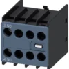 Auxiliary switch on the front, 1 NO Current path 1 NO for 3RH and 3RT screw terminal .3/.4