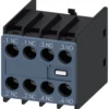 Auxiliary switch on the front, 2 NO + 2 NC Current path 1 NC, 1 NC, 1 NO, 1 NO for 3RH and 3RT screw terminal .1/.2, .1/.2, .3/.4, .3/.4