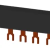 3-phase busbars Modular spacing 45 mm for 3 switches Fork shape connections