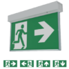 GENSTAR LED Exit Sign - Ceiling Mounted 1W 3Hr Discharge Self Test