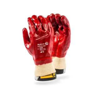 DROMEX GLOVE RED PVC KNITTED WRISTBAND