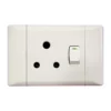 PS673 100X50 HORIZ SW/SOCKET CRABTREE