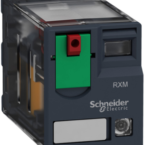 Harmony, Miniature plug-in relay, 6 A, 4 CO, with LED, with lockable test button, 230 V AC