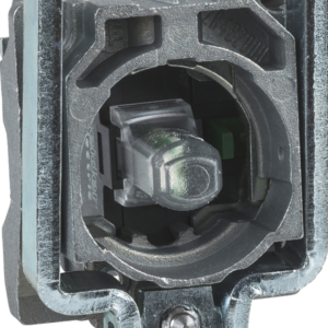 Harmony XB4, Light block with body/fixing collar, metal, orange, integral LED, 230…240 V AC, 1 NO