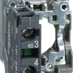 Harmony XB4, Single contact block with body/fixing collar, metal, screw clamp terminal, 1 NO