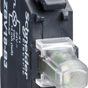 Harmony XB4, Light block for head Ø22, green, integral LED, 24 V AC/DC