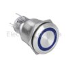 AGQ22F-11/E/JS/22/B 22mm BLU ILL MET. P/BUTTON 220VAC EM