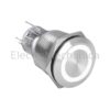 AGQ22F-11/E/JS/22/W 22mm WHT ILL MET. P/BUTTON 220VAC EM