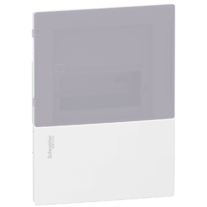 MIP22106T – Enclosure, Resi9 MP, flush mounting, 1 row of 6 modules, IP40, translucid door, 1 earth + 1 neutral terminal blocks Schneider Electric