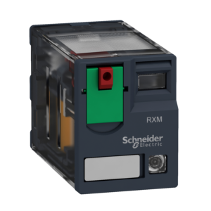 RPM22BD – Harmony, Power plug-in relay, 15 A, 2 CO, with LED, with lockable test button, 24 V DC Schneider Electric