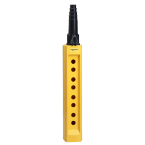 XACB04 – Harmony XAC, Empty pendant control station, plastic, yellow, 4 cut-outs, for cable Ø 10…22 mm Schneider Electric