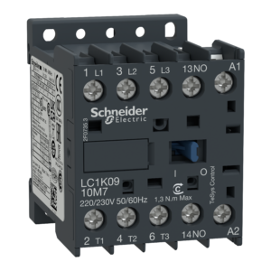 LC1K09105E7 – TeSys K contactor – 3P – AC-3 <= 440 V 9 A – 1 NO aux. – 48 V AC coil Schneider Electric