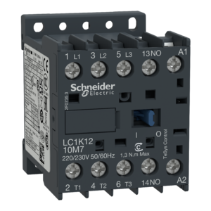 LC1K1210E7 – TeSys K contactor – 3P – AC-3 <= 440 V 12 A – 1 NO aux. – 48 V AC coil Schneider Electric