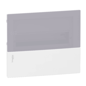 MIP22112T – Enclosure, Resi9 MP, flush mounting, 1 row of 12 modules, IP40, translucid door, 1 earth + 1 neutral terminal blocks Schneider Electric