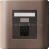 E8431RJS_6_SZ – Data Outlet, ZENcelo, 1 Gang, category 6, with integrated shutter, sliver bronze Schneider Electric