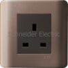 E84426_SZ – 13A 1 Gang Socket, Silver Bronze Schneider Electric