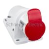 PKF16W433 – PratiKa socket – screw – angled – 16A – 2P + E – 380…415 V AC – wall Schneider Electric