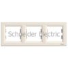 EPH5800323 – Asfora – horizontal 3-gang frame – cream Schneider Electric