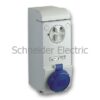 PKB63P524 – Unika interlocked socket – 63 A – 3P + E – 200…250 V AC – IP65 – wall Schneider Electric
