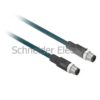 XZCR1511041C2 – Jumper cable XZ, male straight M12 4 pin, female straight M12 4 pin, PUR 2 m Telemecanique Sensors