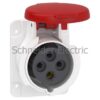PKF16G434 – PratiKa socket – screw – straight – 16A – 3P + E – 380…415 V AC – panel Schneider Electric